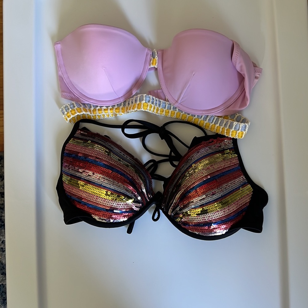 Two Victoria’s Secret bikini tops 34c
